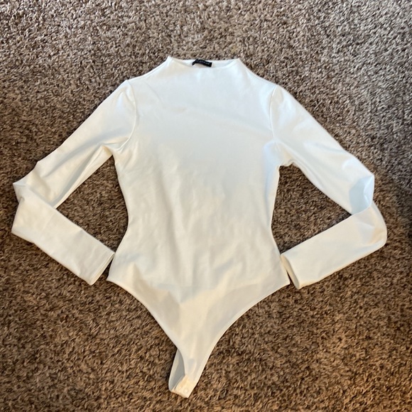 Naked Wardrobe mock neck thong long sleeve bodysuit size Medium - Picture 4 of 7